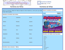Tablet Screenshot of nombresbebes.org